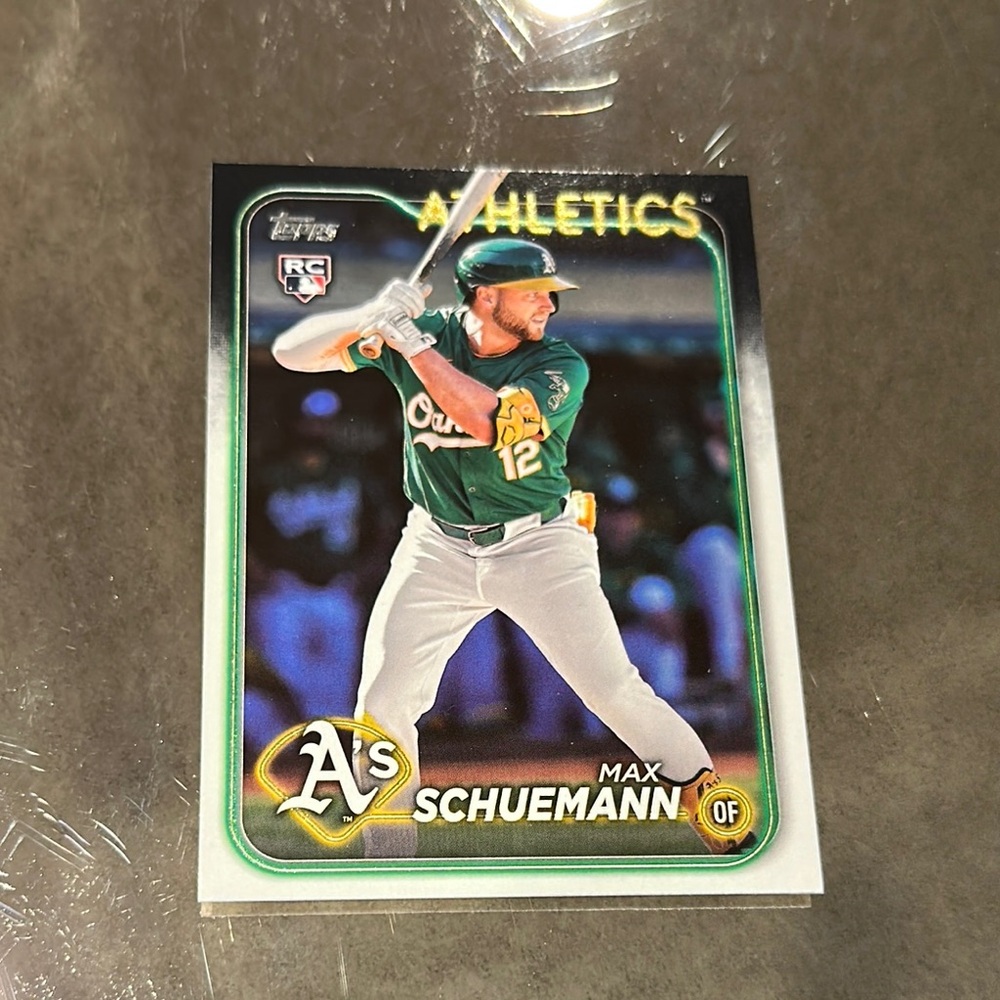 Topps Athletics Baseball Card - Green and Gold